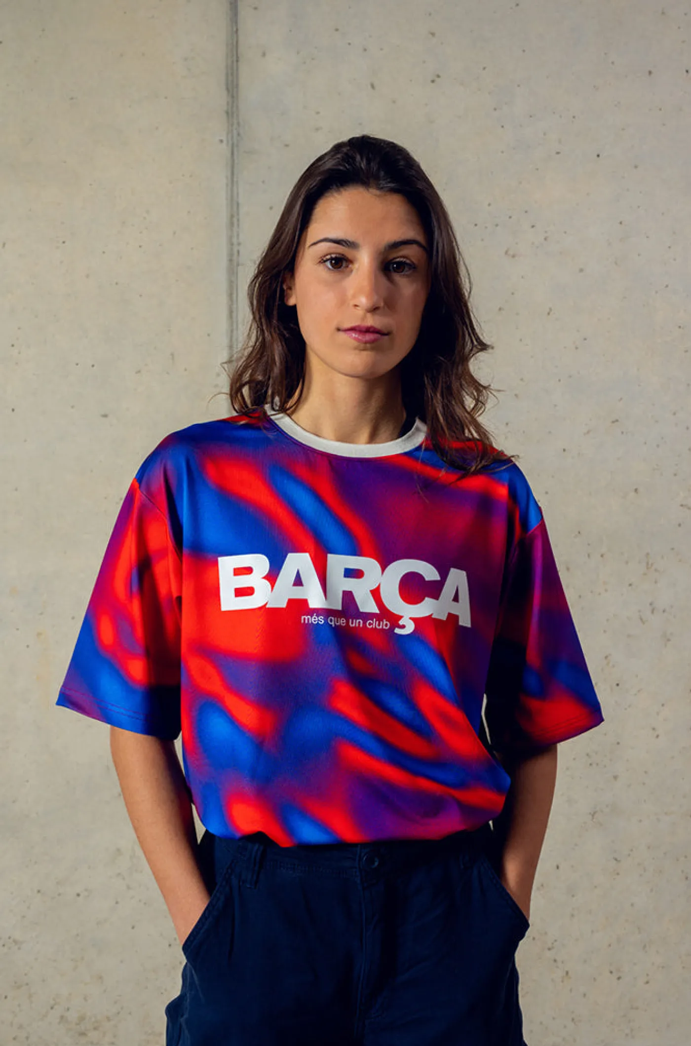 Bedrucktes rot T-Shirt Wappen Barça | FC Barcelona Cheap