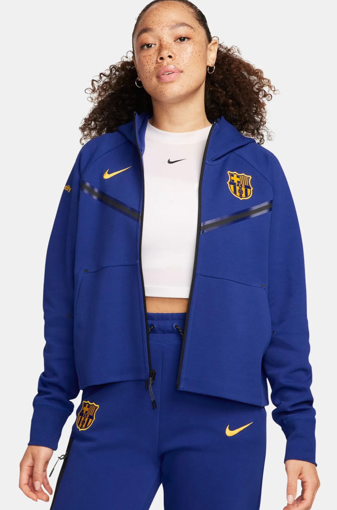 Blaue Tech-Jacke von Barça Nike – Damen | FC Barcelona Outlet