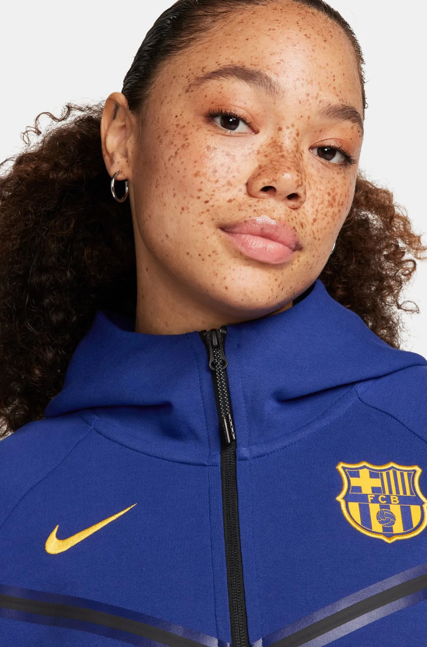 Blaue Tech-Jacke von Barça Nike – Damen | FC Barcelona Outlet