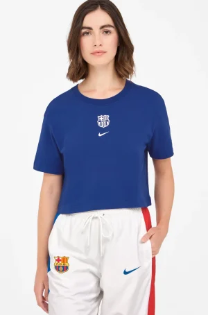 Crop-Top Schildblaues von Barça Nike - Femme | FC Barcelona Hot