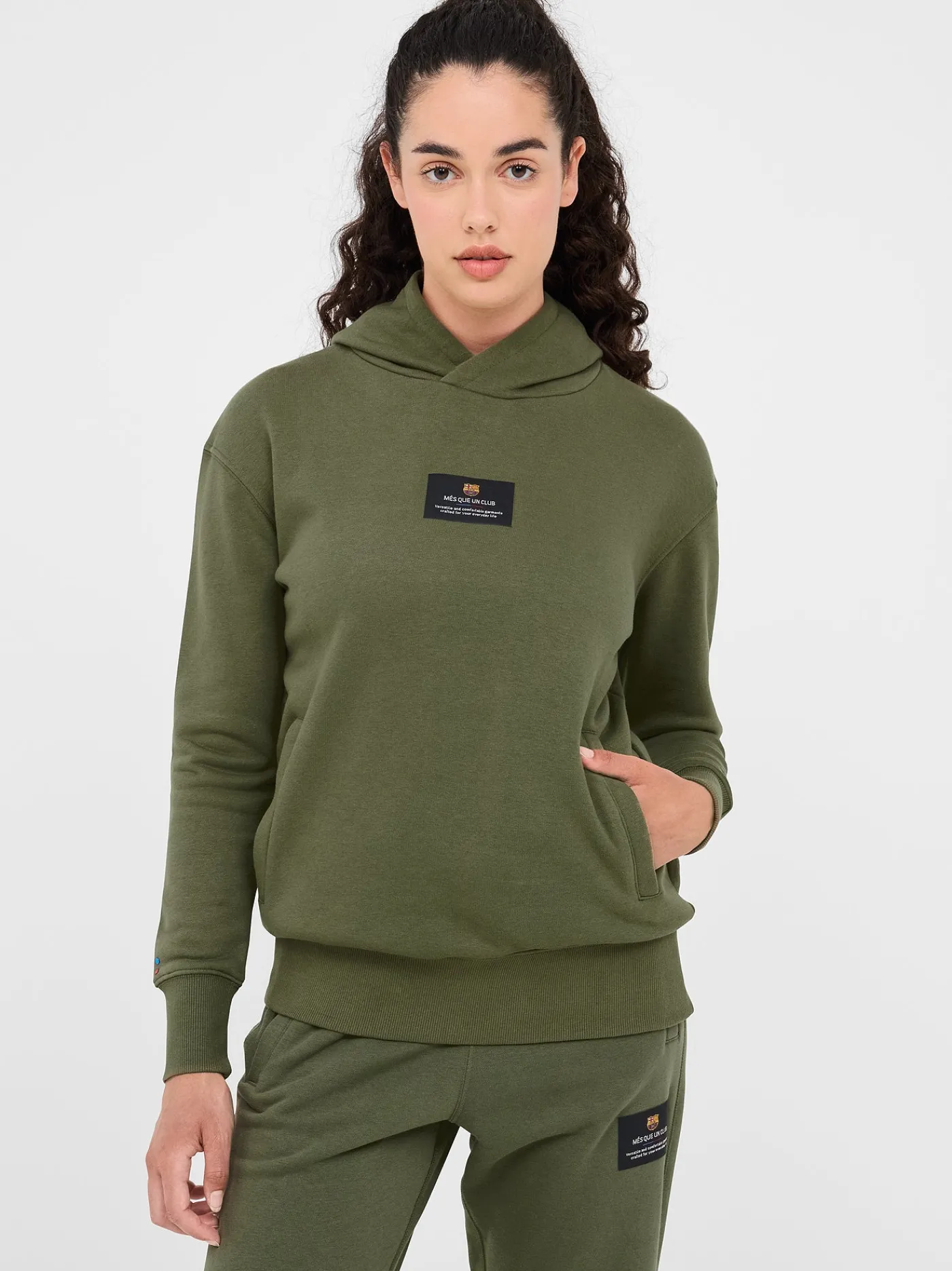 Hoodie Khaki Barça – Damen | FC Barcelona Clearance