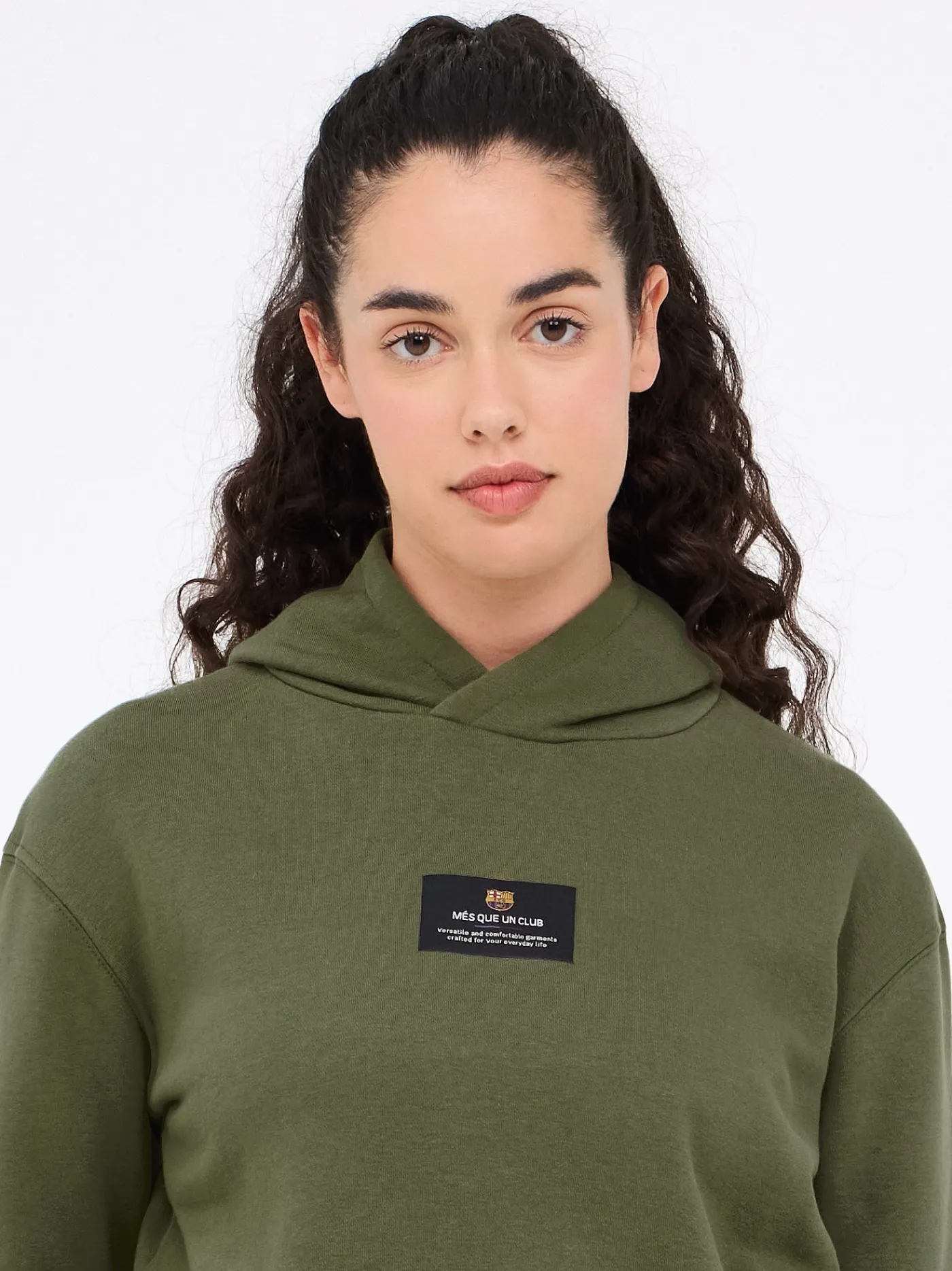 Hoodie Khaki Barça – Damen | FC Barcelona Clearance
