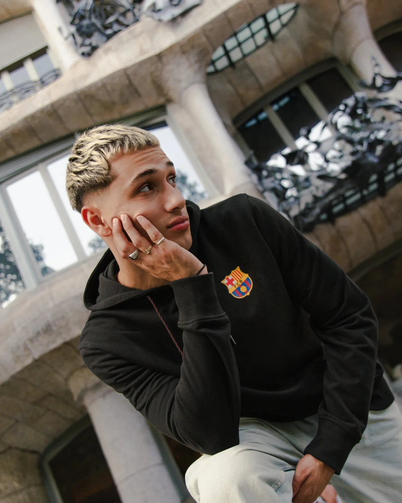 Kapuzenpullover schwarz trencadis Barça | FC Barcelona Shop