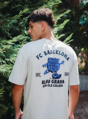 Kurzärmeliges graues T-Shirt Barça | FC Barcelona Sale