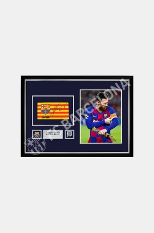 Offizielle Kapitänsbinde des mit Unterschrift von Leo Messi. | FC Barcelona Online