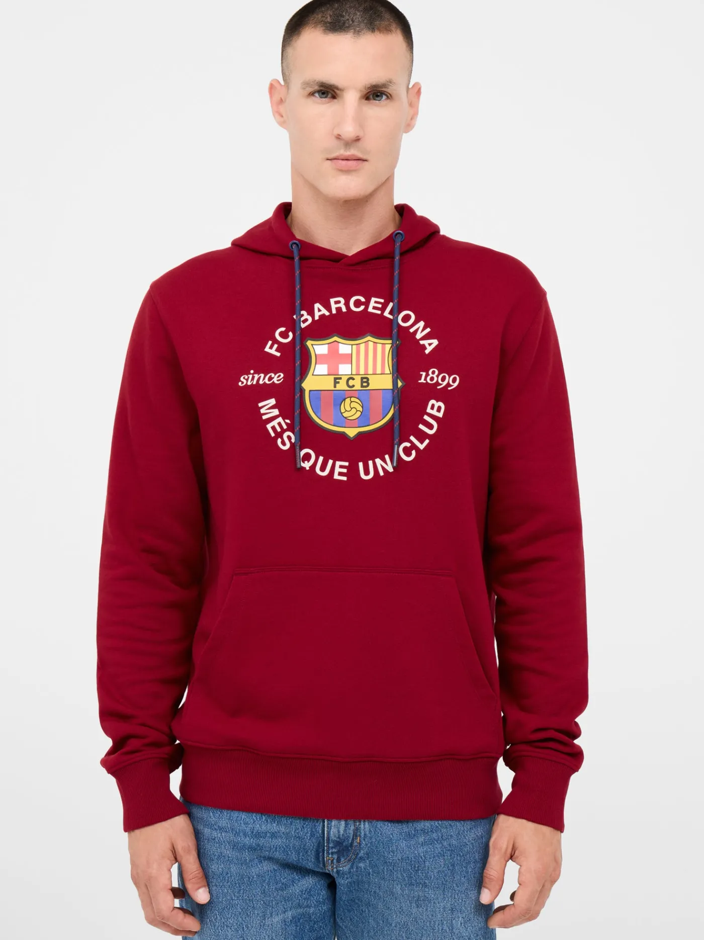 Roter Hoodie mit Barça-Emblem | FC Barcelona Shop