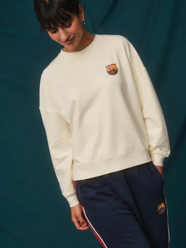 Sweatshirt beige Barça - Damen | FC Barcelona Cheap