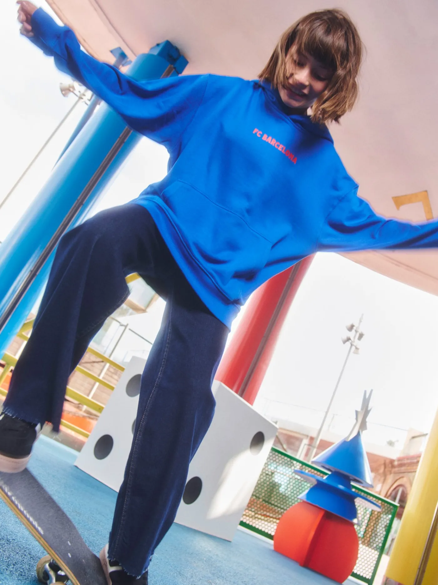 Sweatshirt blaue Barça - Junior | FC Barcelona Clearance