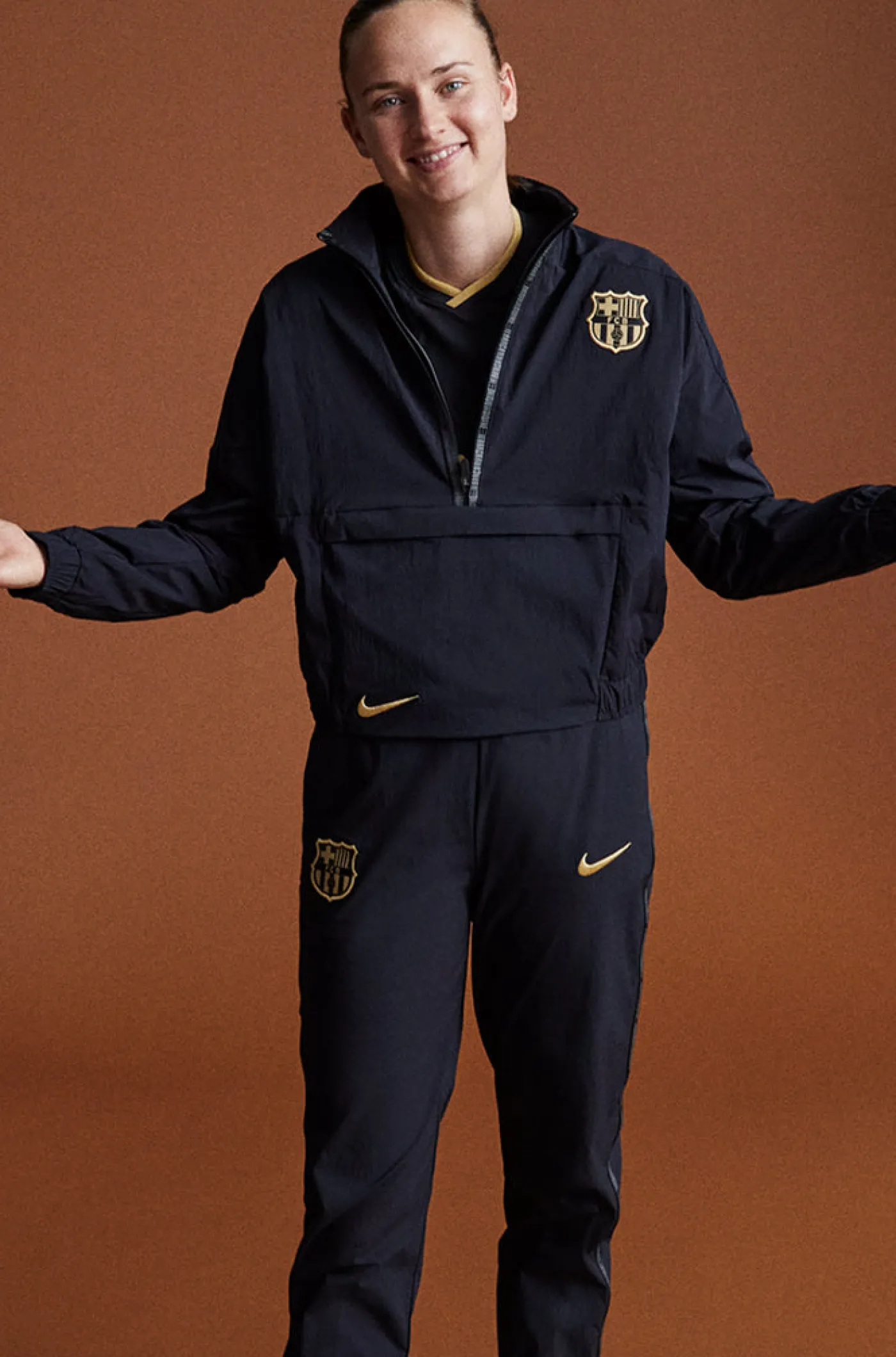Sweatshirt mit Kängurustasche „Barça“ - Grau meliert | FC Barcelona Best Sale