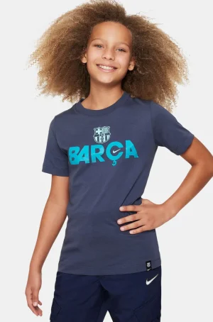 T-Shirt blau Barça Nike - Junior | FC Barcelona Online