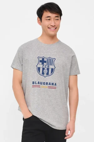 T-Shirt mit -Wappen - Grau meliert | FC Barcelona Hot